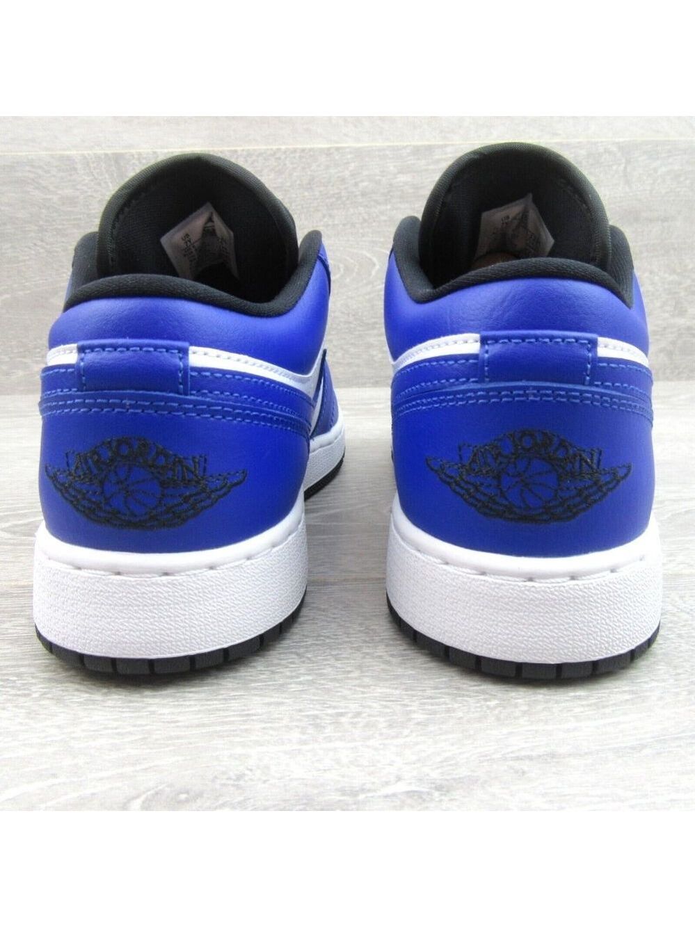 Air Jordan 1 Low GS Size 7Y White Hyper Royal Black Shoes NEW - Picture 8 of 14